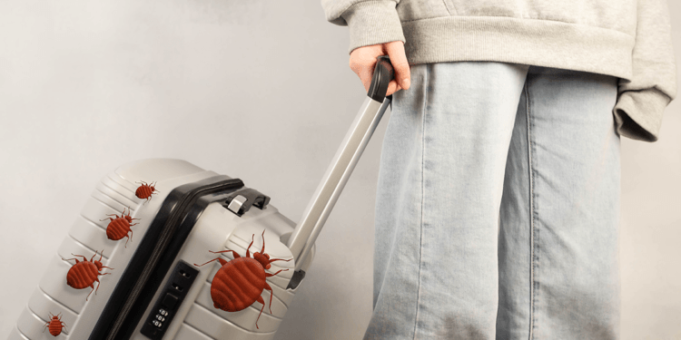 bed bugs on luggage