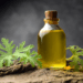 citronella oil in glass bottle
